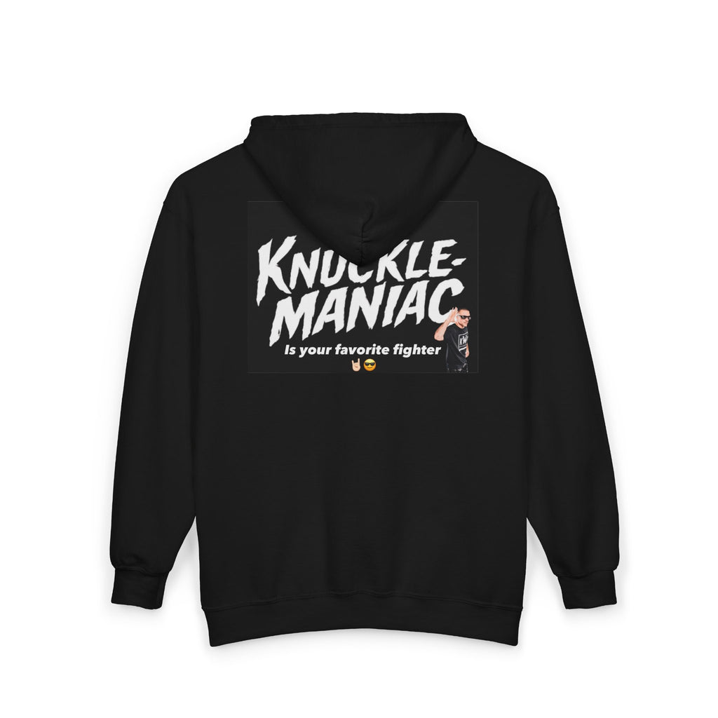 Knuck World Order (KWO) Full-Zip Hoodie — “The Knuckle-Maniac” Graphic